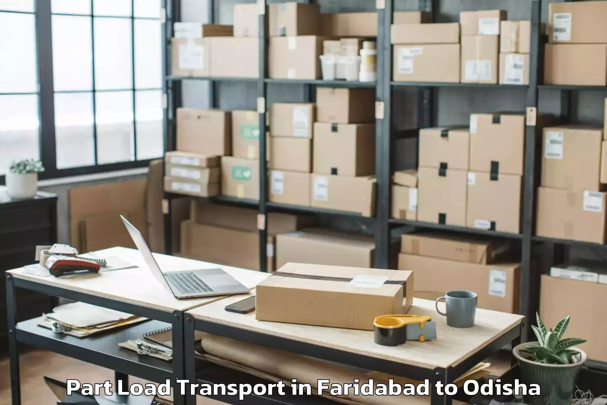 Book Faridabad to Karanjia Part Load Transport Online